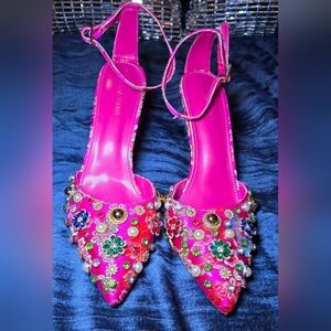 Pink Embellished Women's Shoes